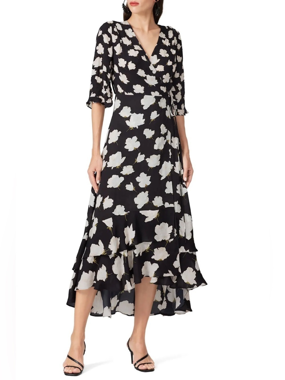 AllSaints Delana Caro Floral Wrap Dress (122)